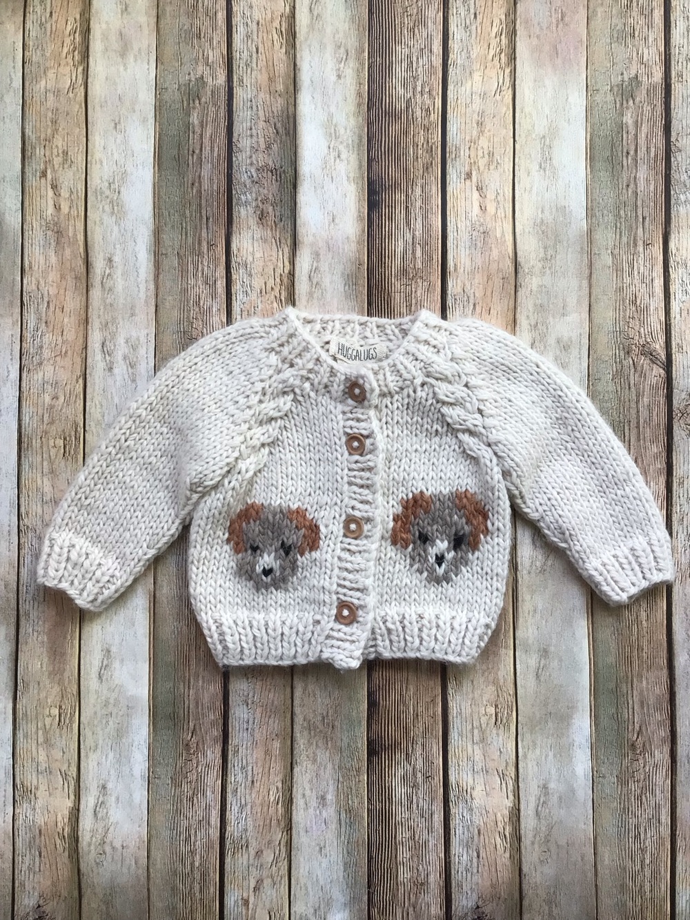 Huggalugs Puppy Cardigan Sweater